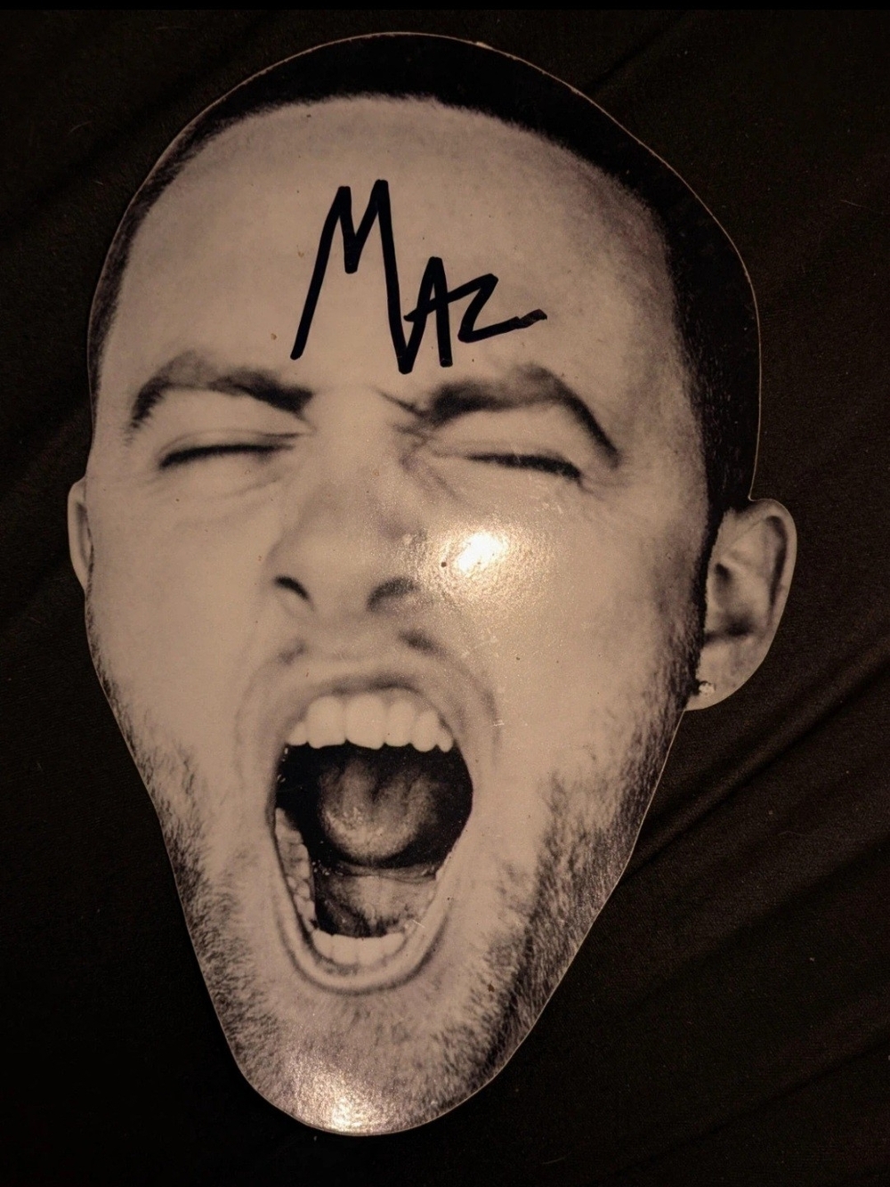 MAC MILLER SIGNED AUTOGRAPHED LIFE SIZED HEAD STICKER FROM GO:OD AM TOUR